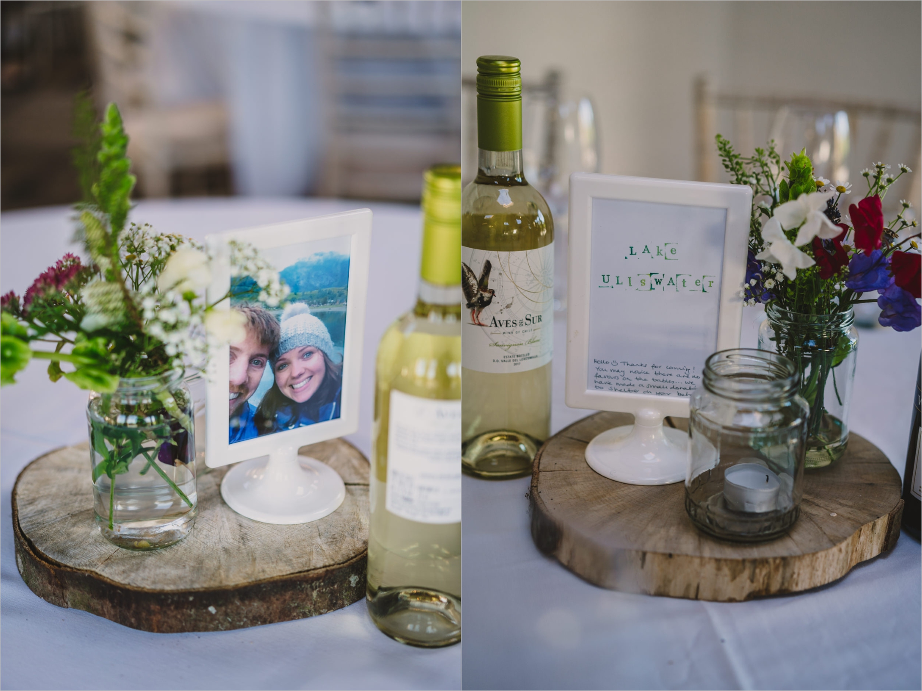 wedding table details at knipe hall