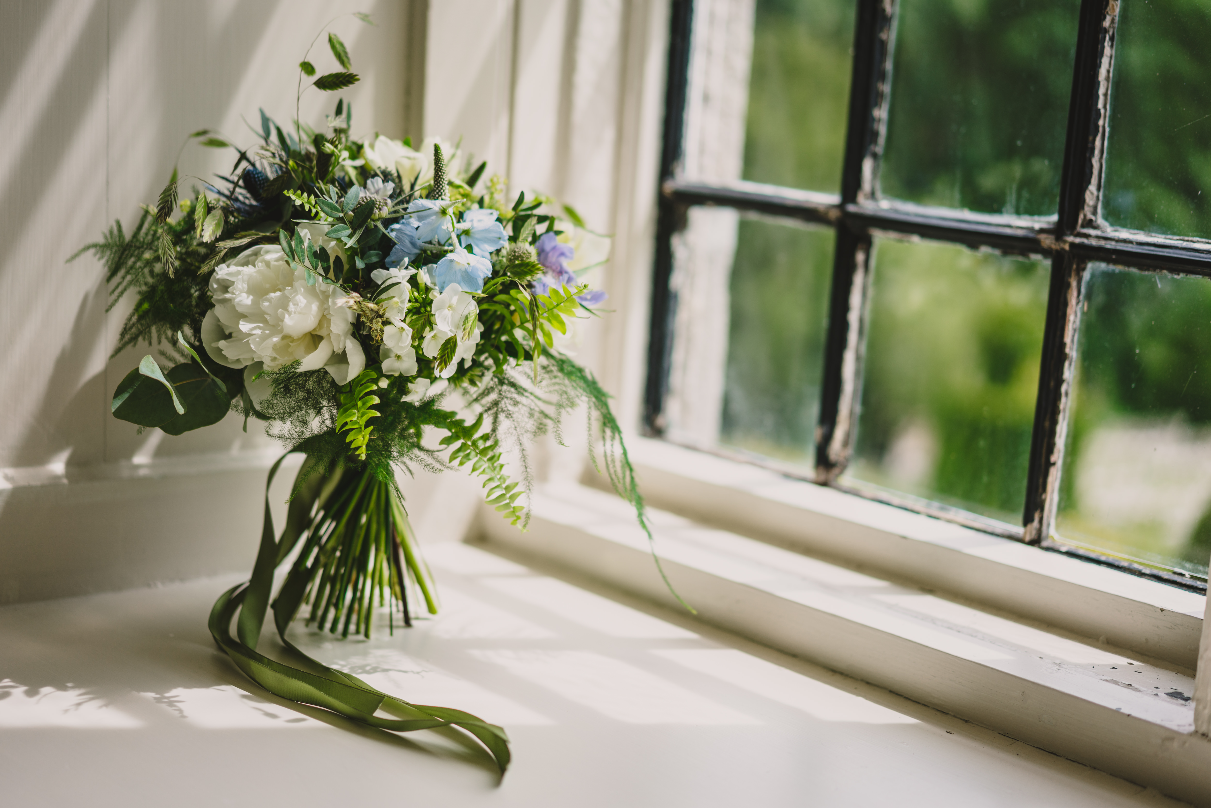wedding bouquet by greenwheat and fika at askham hall