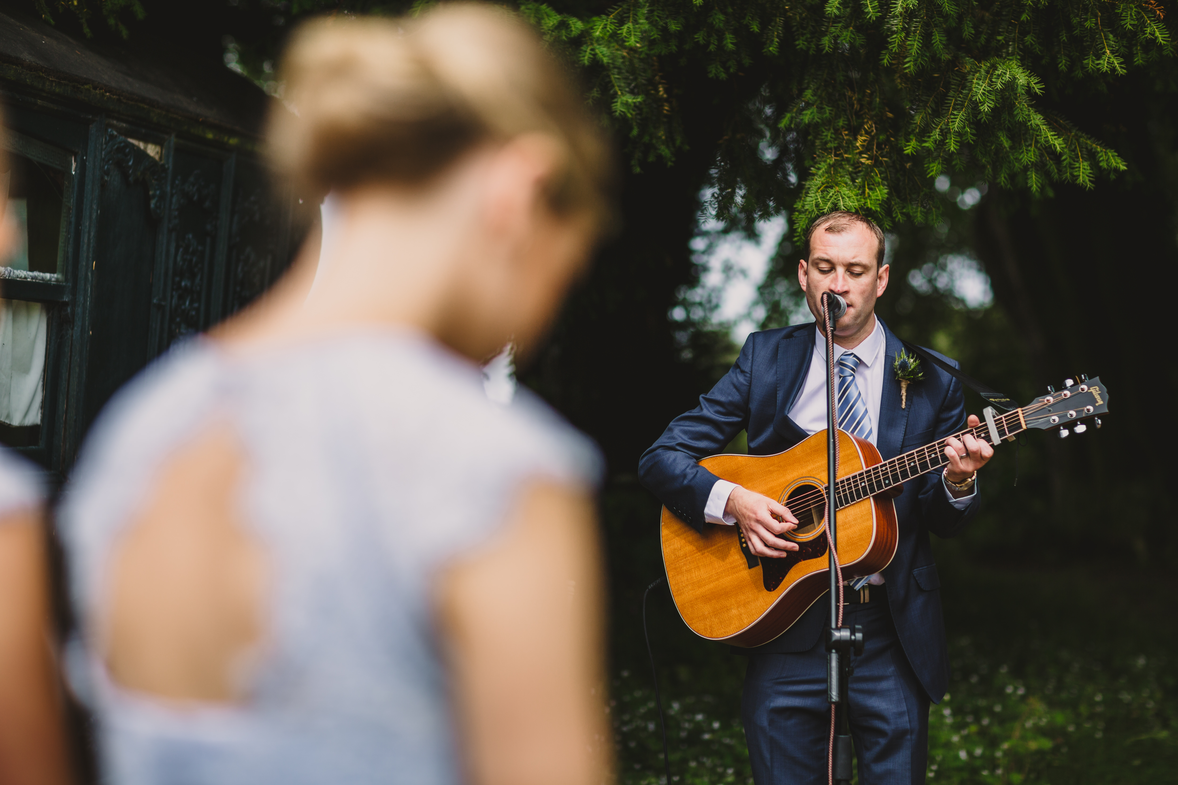 accoustic music during askham hall wedding ceremony