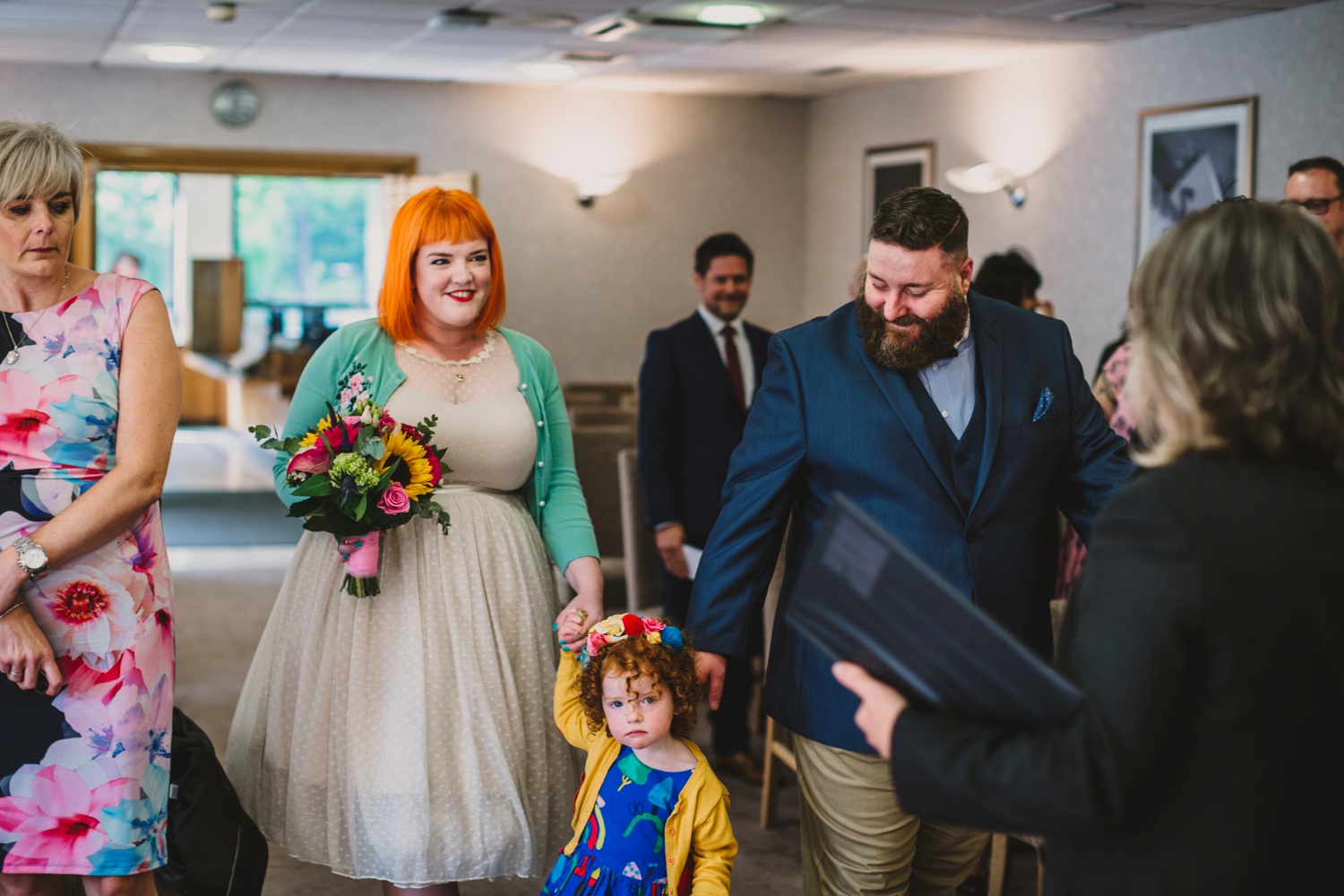 Colourful bouquet DIY wedding Gateshead